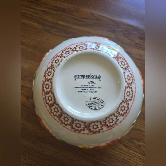 5 Piece Temptations Fall Ceramic Serving Bowl Dish Set - Picture 8 of 16